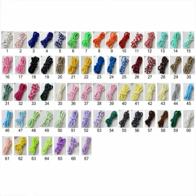5mm Round Paracord Rope Bundle 5m Length Solid Stripe Mottled Pattern DIY Phone Lanyard Craft Cord for Bracelet Keychain Making