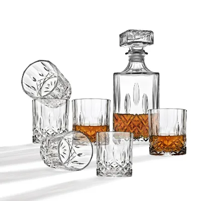 Whiskey Old Crystalvintage Luxury Glass Decanter Whiskey Crystaldecanter Bottle Cups Set