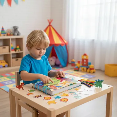 Model B Dinosaur-themed Wooden Children's Smart and Fun Busy Book for 3 to 7 Years
