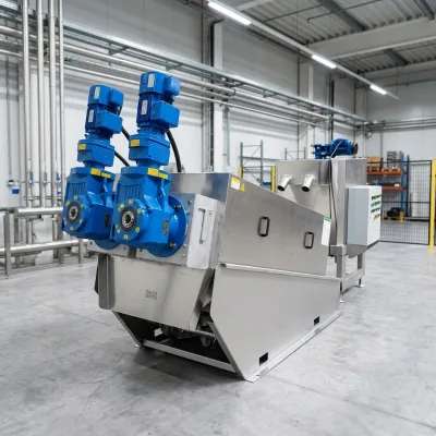 Compact Design Stacking Screw Machine 1 Year High Productivity 3-6 M/h 2500kg Weight for Sewage Sludge Dewatering Paper Making