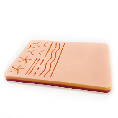 Fitin Reusable Silicone Suture Training Pad with 3 Layers Skin Fat Muscle for Medical Student Nurse Doctor Surgical Practice
