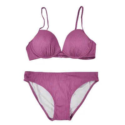 Wholesale Quick Dry Bathing Suit for Ladies High Cut Swimwear Beachwear Solid Color Two Piece Women's Sexy Bikinis Set