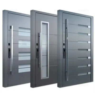 Bohemia Style Anti-rust Noise Proof Front Entry Main Modern French Screen Stainless Steel Pivot Door