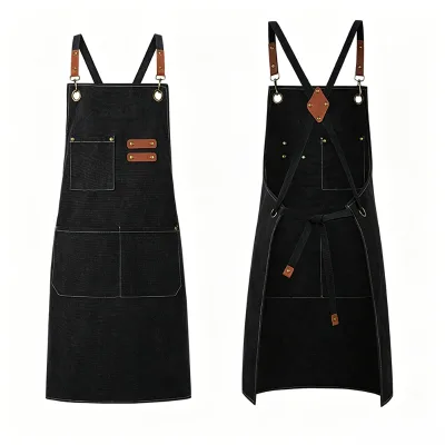 Work Apron Cowboy Apron Catering Specific Logo Printing Coffee and Milk Tea Shop Nail Art Thick Canvas Work Clothes