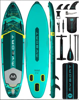Low MOQ Private Label Anti Slip Deck Wide Shape Durable Premium Portable Custom Inflatable SUP Board