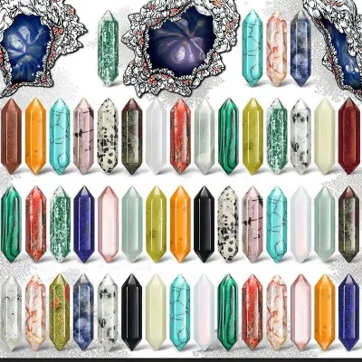 Natural Quartz Mini Mix Healing Crystal Meditation Rose Quartz Tower Double Points for DIY Pendant