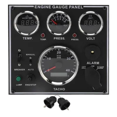 New 3K 4K 6K RMP Speed Engine Control Panel for Generators Measures Oil Pressure Oil Temperature Water Temperature Voltage