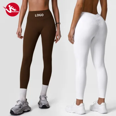 OEM Custom Logo Private Label Quick Dry Running Casual Gym Fitness Sports Athletic Yoga Workout Gym V-Waist Leggings