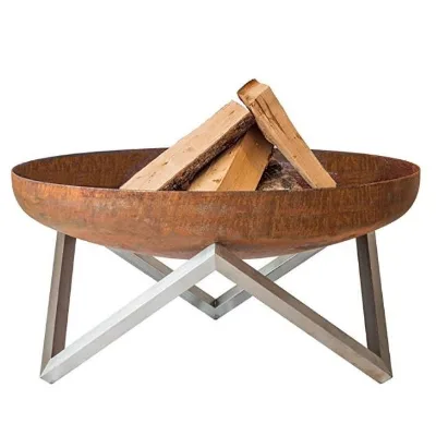Wood Burning 60-150cm Corten Steel Metal Fire Bowl Outdoor