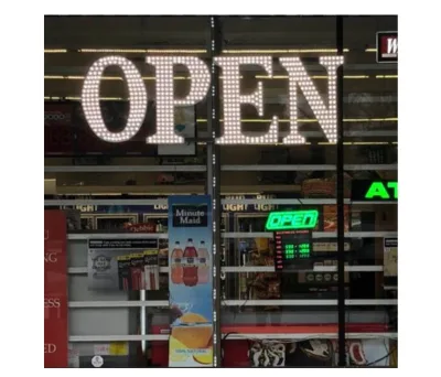 Custom High Bright OPEN LED Sign Led Light Sign Led Billboard Outdoor Advertising 20 LED Tube Led Lights for Ads and Advertising