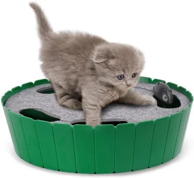 Manufacturer Electric Interactive Unpredictable Movements Motion Cat Toy Automatic Rotating Teaser Pop for Cat/Kitten