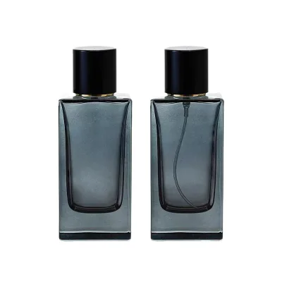 Wholesale 50ml Rectangle Milky White Perfume Bottle Snap Press Fine Mist Spray Empty Bottle Custom Logo Accepted