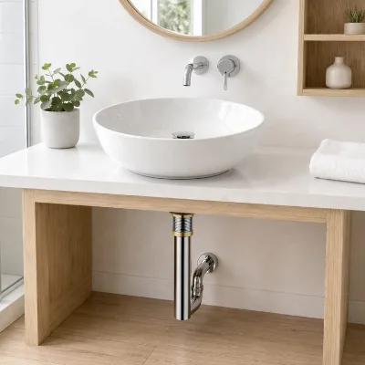 Heavy-Duty Chrome Pop-Up Basin Waste 201 Stainless Steel Push-Up Sink Drain Assembly with Steel Tailpipe for Hotel Bathroom
