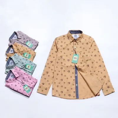 Africa Burst Children's Shirt High Quality Beach Loose Long Sleeve Floral Kid Shirt for Boy