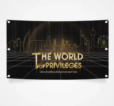 Custom Pattern Digital Printing Recyclable Custom Text Embossed Uv Protection Matte Canvas Fabric Cheering up Banner for Display