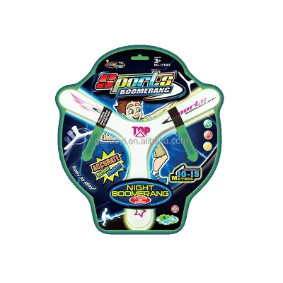 Luminous Flying Disc Outdoor Sports Toy Game Glow in Dark Triangle Flying Ring for Sale