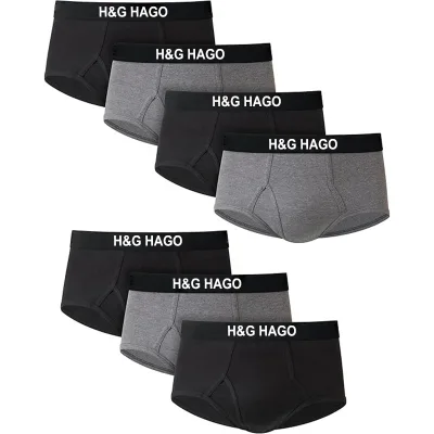 HAGO OEM Men's Tagless Soft Breathable Knitted Briefs Moisture Wicking Boxer Underwear Casual Al Por Mayor Style