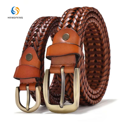 Leather for Belts Genuine Knitted Jeans Designer for Men Casual Black Women Belt
