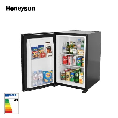 Noiseless Electric 40L Plastic Mini Fridge A-Grade Efficiency Semiconductor Refrigerator LED Auto-Defrost Mini Bar for Office