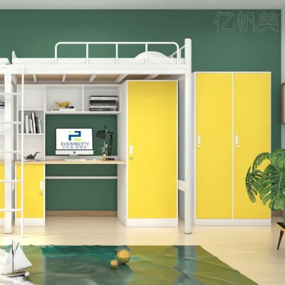 Multi-Functional Bunk Bed Combination for Dormitory Hostel Apartment Space