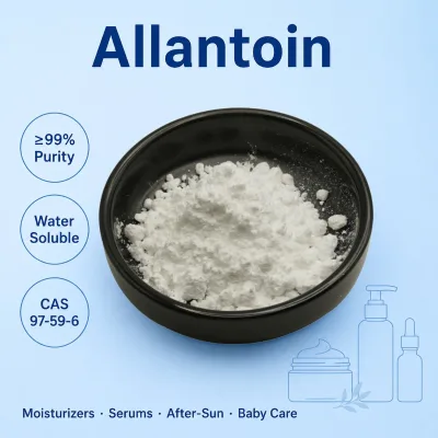 Allantoin Powder Cas 97-59-6 99% Cosmetic Grade Skin Soothing Agent 5-Urea Hydantoin Allantoin for Creams, Lotions & Serum