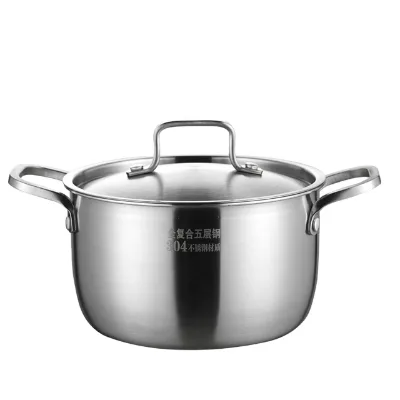 Cooking Pots 304 Stainless Steel Five Layers of Steel Non-stick Kitchen Pot Set