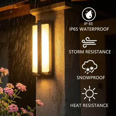 APP Smart 5CCT LED Outdoor Wall Sconce 12Inch IP65 ETL Certified Aluminum Exterior Porch Yard Wall Lighting Fixture