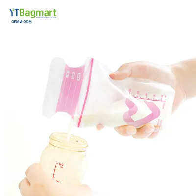 Wholesale Breast Milk Bags Customized Cooling Bag Breast Milk Plastic Breast Milk Storage Bag Pe