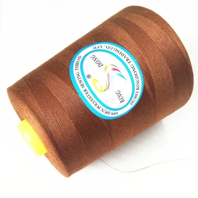 Spun Sewing Thread 100% Polyester 20-60 402 502 Eco-Friendly High Tenacity Knitting Teabag Packing Box Benang Jahit Serat Stapel