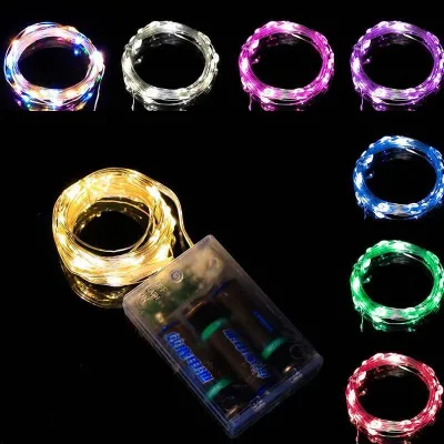 Ready to Ship 1M*10L Battery Powered IP44 Rated LED Copper Wire Light for Christmas Home Decorations