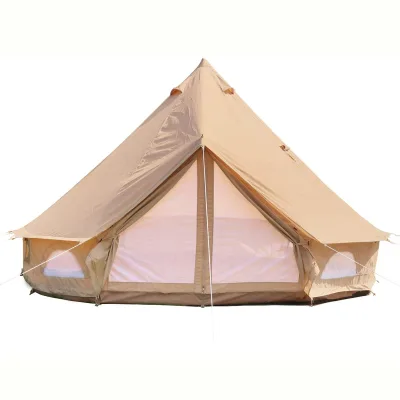 Yurt Tent Waterproof with Chiminy Waterproof Canvas Tents with Large Outside All 4 Season Camping Yurt Style Tent