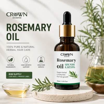 Wholesale Pure Rosemary Mint Hair Growth Oil Strengthening Scalp Care Nourishing Thickening Serum for Damaged Hair