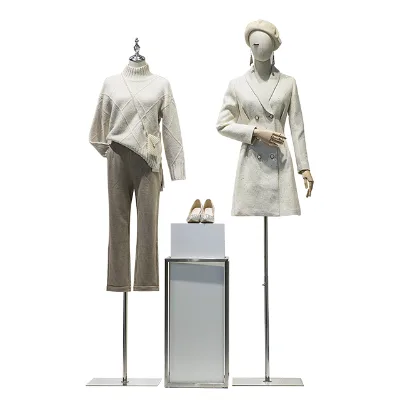 Fabric Window Mannequin Female Half Body