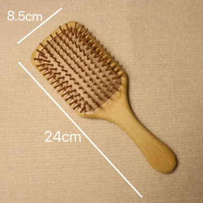 Wholesale Eco-friendly Natural Bamboo Fashion Air Comb Wood Teeth Biodegradable Hair Care Bristle Custom Logo Home Featuring