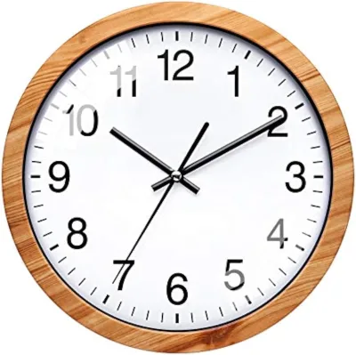 Special Wood Frame Modern Wall Clock for Living Room Bedroom Office