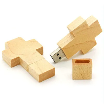 wooden cross usb 128mb,2gb wooden cross necklace usb flash drive,2gb wooden usb flash disk with logo