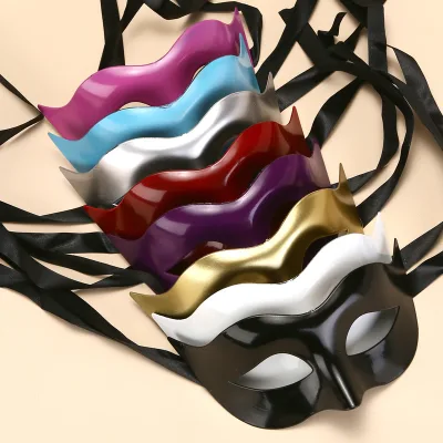 BMW Ad Mens Unisex Half-Face Plastic Mask for Costume Parties and Masquerade Balls in 8 Colors