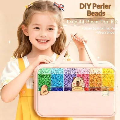 Complete Set Plastic Bead-Making Materials Tools DIY Kit Supplementary Pack Bead Pen Board Box Customization for Ages 4-6