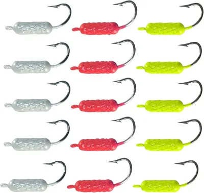 UV Glow in Dark Yellowtail Snapper Jigs, 1/4 to 1/16oz Jig Head with Stainless Steel Hooks Saltwater Jigs B10