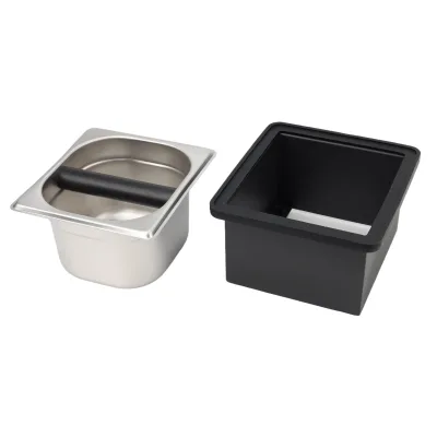 Eco-Friendly Coffee Dregs Box with 201 Stainless Steel Holder for Cafe Waste Bin and Kitchen Counter Storage