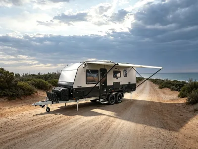 Manufacturer of 22FT Off Grid Luxury Caravan with Triple Bunk Options