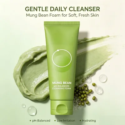 Mung Bean pH Balancing Facial Cleaning 80ml Korean Skincare Cleaning for Sensitive and Dry Skin