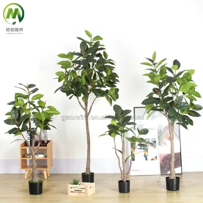 50cm-180cm Artificial Oak Tree Indoor Outdoor Home Decoration Faux Bonsai High Quality Plastic Tree Plant Potted Christmas