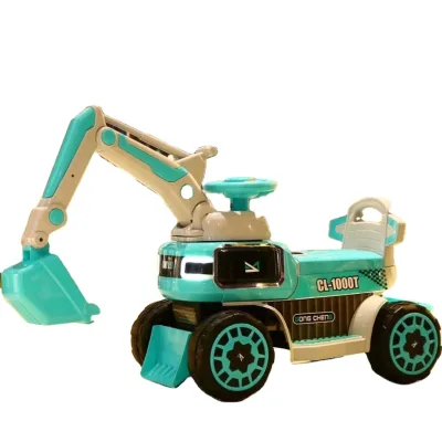 Sliding Children's Excavator with Light and Music Children's Electric Toys