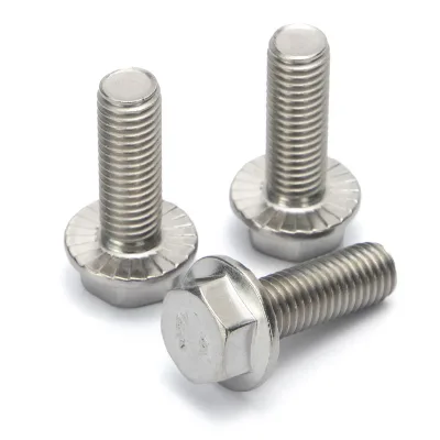 High Quality Din6921 M6 M8 M10 Flange Bolt Nut SUS304 Stainless Steel Manchiny Screws Hexagonal