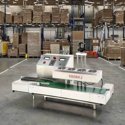 Full Automatic Continuous Electromagnetic Induction Sealing Machine for Aluminum Foil Sealing Plastic Bottles Cans Food Chemical