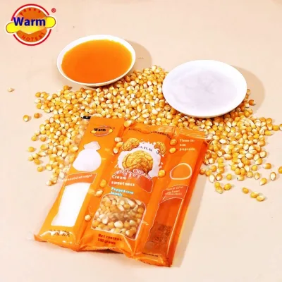 60-Packs 3-in-1 Warm Machine Explosion Popcorn Ingredients Set KTV Bar Butter Whole Box Refined Processed Sweet Bag Wholesale