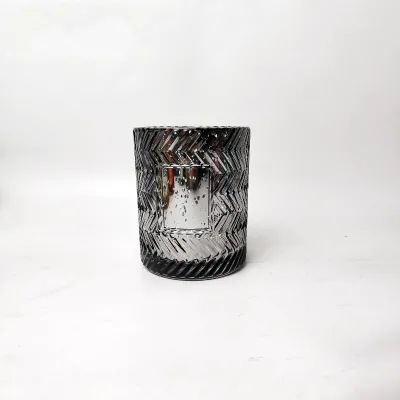 17oz 500ml Colorful Cylindrical Patterned Candle Jars with Custom Wooden Bamboo Metal Lids Christmas Wedding Decor Jade Vessel