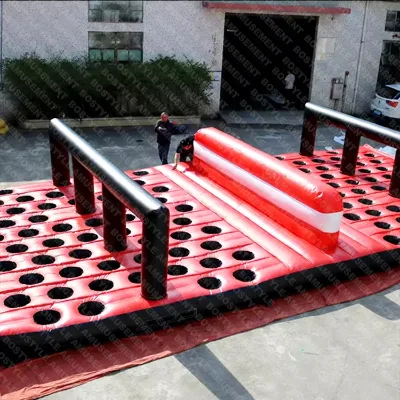 Crazy Inflatable Obstacle Course Run Inflatable Holes Floor Sport Games