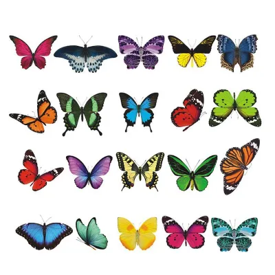 Factory-Direct Stock Butterfly Window Decals Double-Sided Printed PVC Glass Stickers Door Decorative Art Creative Patterns Matte